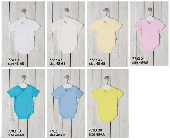 009 04 Body rozpinane z krótkim rękawem "Basic" Nicol - różowy