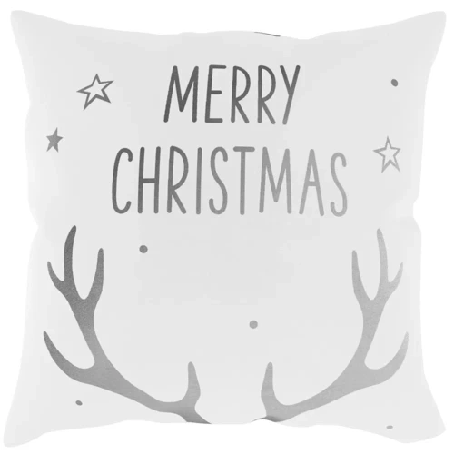 Horn Merry Christmas Poszewka świąteczna Spod Igły i Nitki biały/srebrny