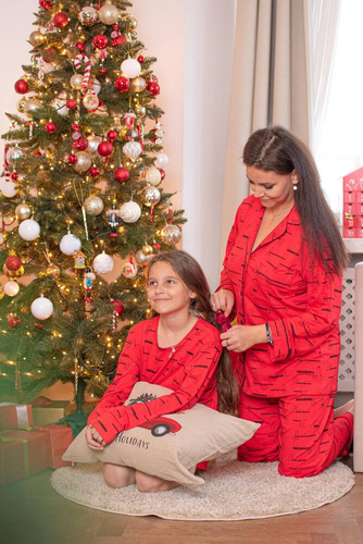 718 Madeleine Cat Love Piżama Damska Forex - czerwony