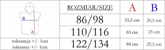 Ponczo dziecięce Nicol 224393 muślin 100% bawełna z kapturem-karmelowy