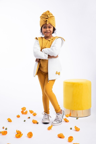 Legginsy 176281 "Michalina" Nicol - musztardowy