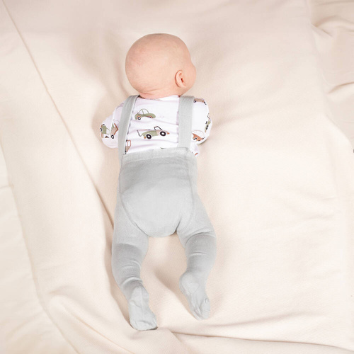 141604 Rajstopy bambusowe z szelkami Nicol - popielaty