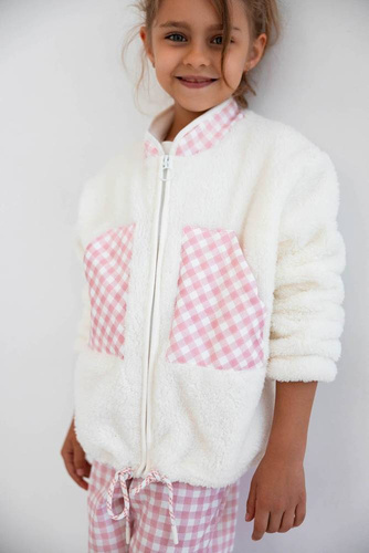 Nanny Kids Bluza dziecięca Sensis - ecru-różowy