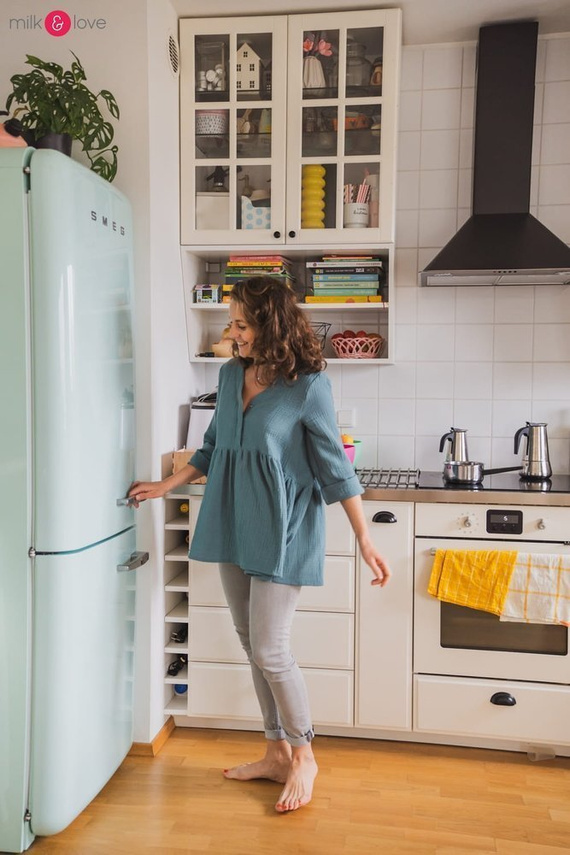 Mother Nature Milk&Love Tunika do karmienia piaskowa