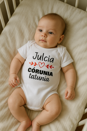 Body długi rękaw " Córunia tatusia z imieniem" Moocha biały