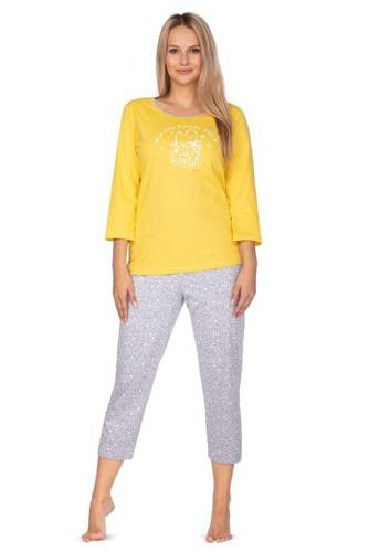 638  Piżama Damska Regina żółty