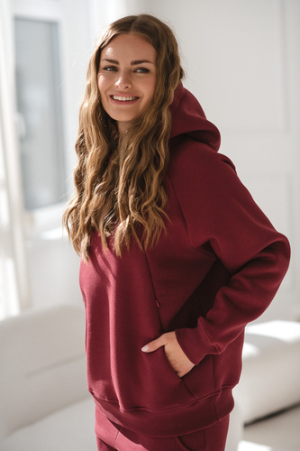 Motherhood Milk&Love bluza do karmienia oversize fioletowy