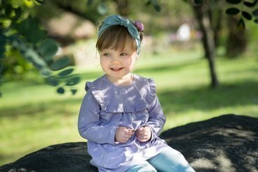 "My Garden" PINOKIO Tunika z marszczeniem - fiolet druk