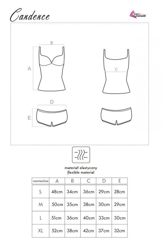 Candence LC 90039 Piżama damska LivCo Corsetti Fashion