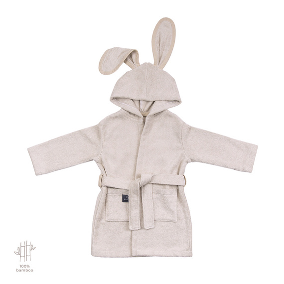 Linen Bambusowy szlafrok dziecięcy Makaszka