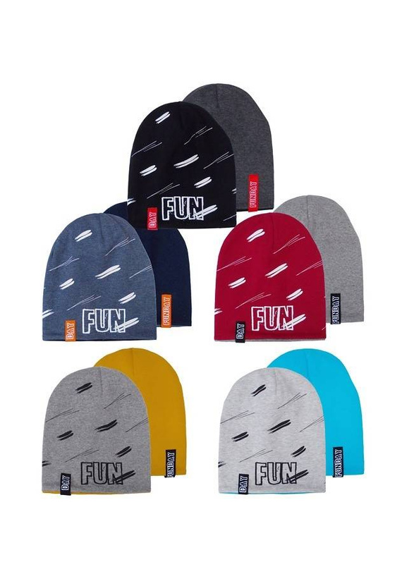 44-241 Czapka dziecięca Dwustronna AJS mix-kolor