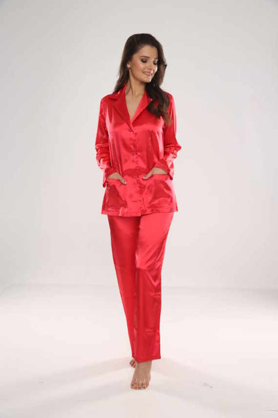 934 Classic Piżama damska Forex - czerwony
