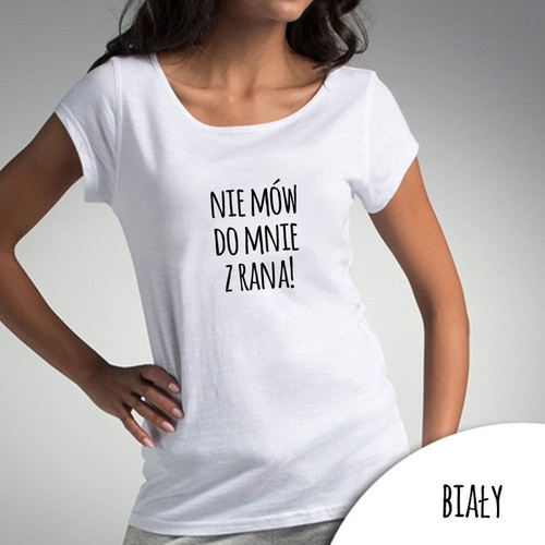 Bluzka damska  "Z rana!" Moocha czarny