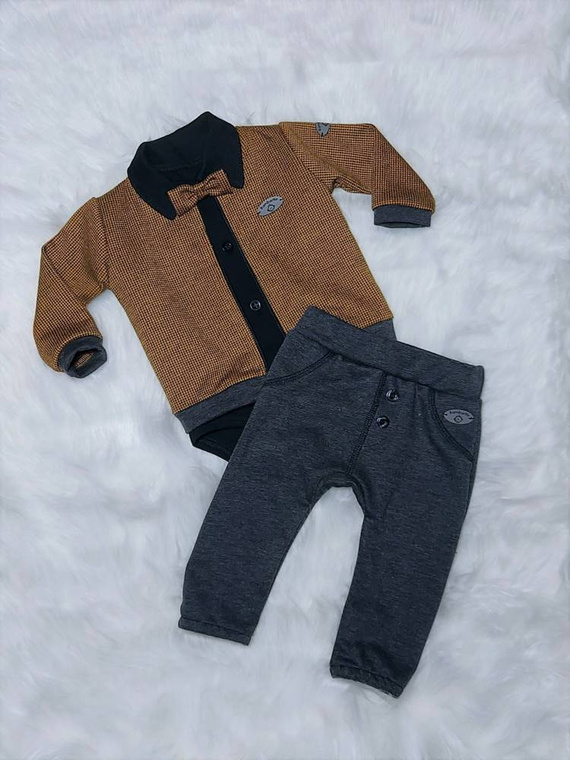 Miłosz Bambarillo Komplet katana + spodnie brązowy