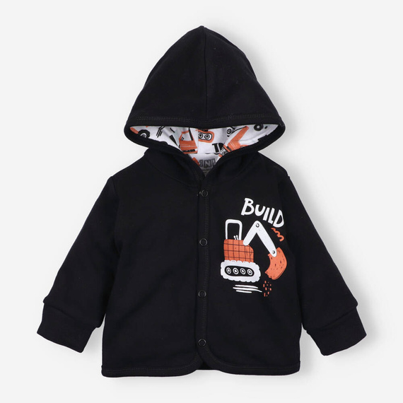 ABN-3240/CZA The builders Bluza dresowa  z bawełny organicznej Nini czarny