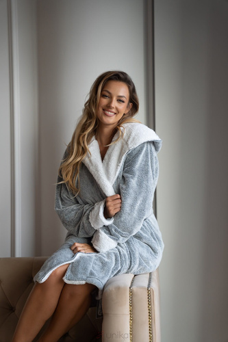 Sharon Podomka Szlafrok Damski Unikat - szary 