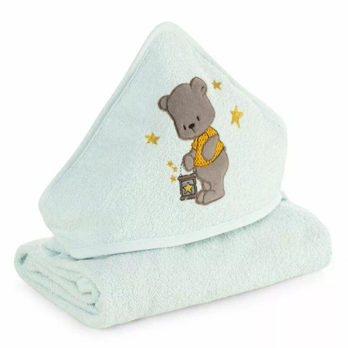 Baby 62 Miś niemowlęce okrycie kąpielowe Eurofirany miętowy