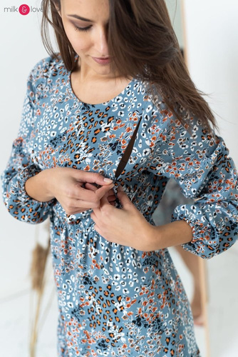 Lovely Dress Milk&Love sukienka ciążowa i do karmieniagranatowa w print