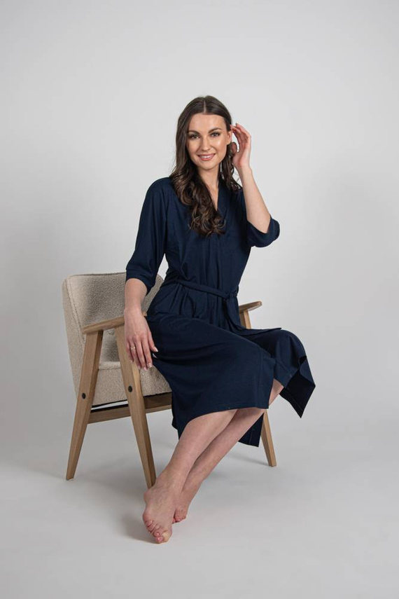 942 Visa Szlafrok Długi De Lafense - granat