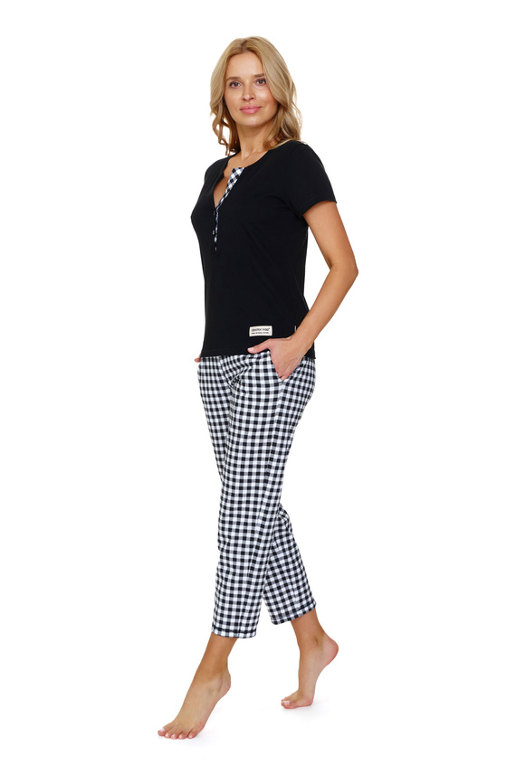 7267 Piżama Damska Plus Size Doctor Nap - black