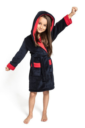 Szlafrok dziecięcy Kids Delfino Envie navy/blue