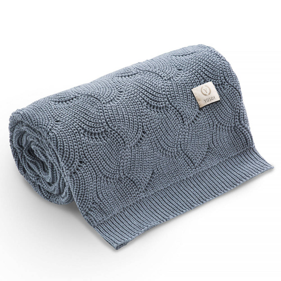 Ażurowy kocyk WAVES eco cotton Yosoy Denim