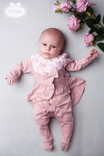 1731 Cherry Tunika z długim rękawem Marija - różowy