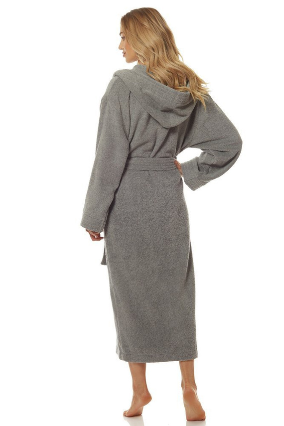 2102 Długi Szlafrok Damski Frotte L&L - navy