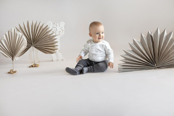 "Slow Life" Pinokio Pumpy spodnie - grafit