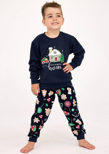 593/157 966/157 Home Piżama chłopięca Cornette granatowy