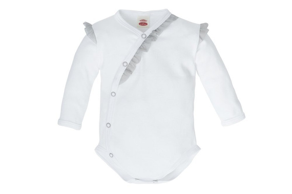 "WHITE ANGELO" Makoma Body baby z długim rękawem biały