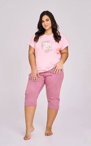 3414 Isla  Piżama Damska Taro- różowy