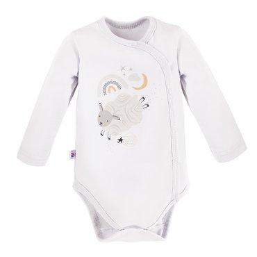 Mellow Ewa Klucze Rozpinane body z długim rękawem - biały