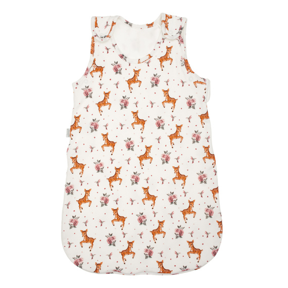 216043 Lala Śpiworek do spania dla niemowląt Nicol – 100% bawełna, wzór sarenki i ptaszki