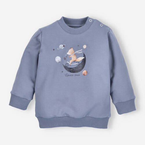 Space Tour Bluza dresowa z bawełny organicznej Nini niebieski