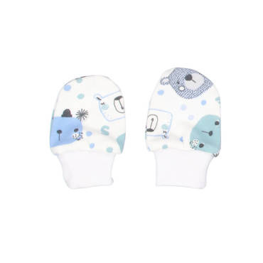 Miś z kropkami Martex niedrapki rękawiczki