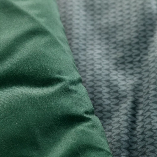 Jaremy Pościel świąteczna mikrowłókno Eurofirany zielony – zdobiona nadrukiem w stylu skandynawskim