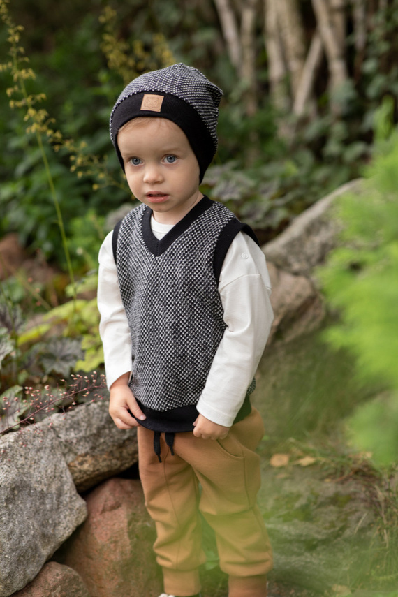 Le Tigre Pinokio Kamizelka chłopięca - czarny