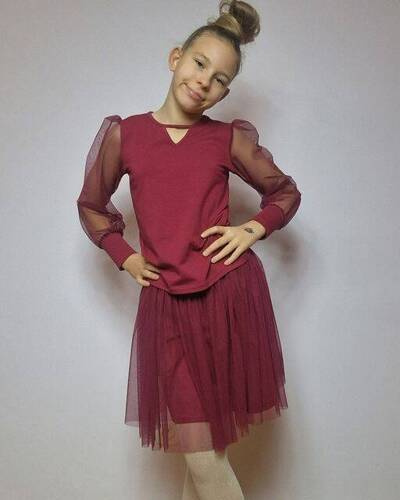 Sonia Spódniczka tiulowa Bambarillo bordowy