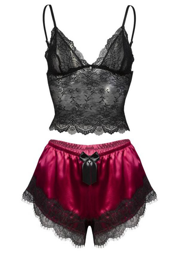 Estera Komplet Damski Piżama DKaren - bordo