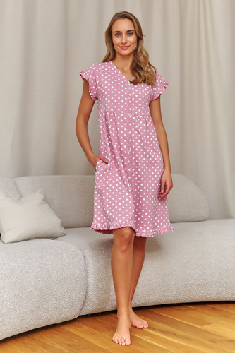 Doctor Nap 7455 koszula nocna 100% bawełna do karmienia- hearts