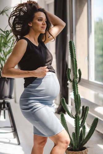 Spódnica ciążowa Tummy Milk&Love błękitny