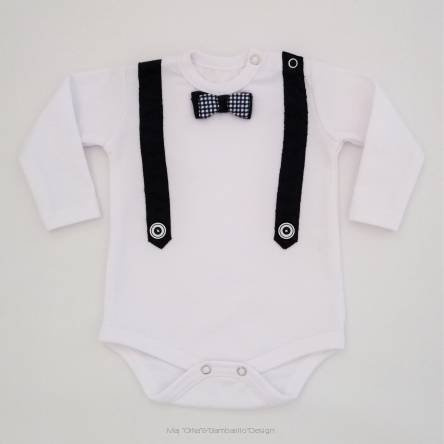 Szelki Bambarillo Body z długim rękawem granatowy