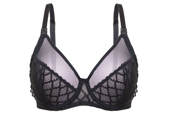 Huggy Soft Black miękki biustonosz do karmienia Momtobe czarny