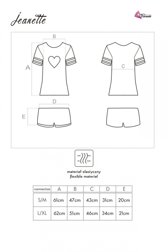 Jeanette LC 55732 Piżama damska LivCo Corsetti Fashion