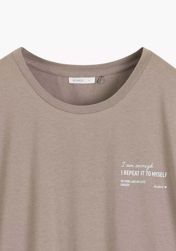 Koszula nocna NLD-001 100% bawełna, krótki rękaw skalny