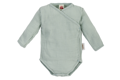 Body rozpinane muślinowe "Just Muslin" Makoma turkusowy