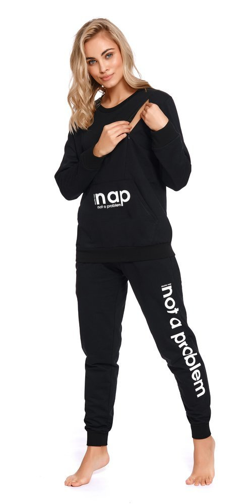 4238 Spodnie dresowe ciążowe Doctor Nap - black