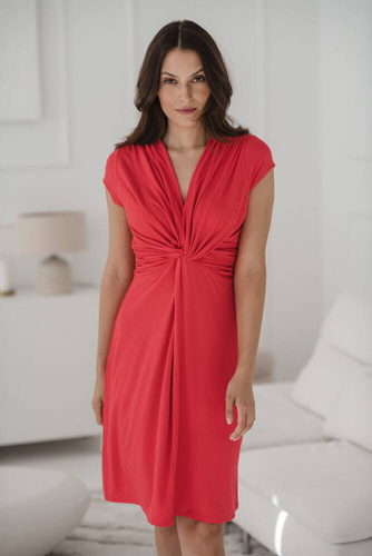 Loop sukienka ciążowa i do karmienia krótki rękaw Milk&Love koralowy