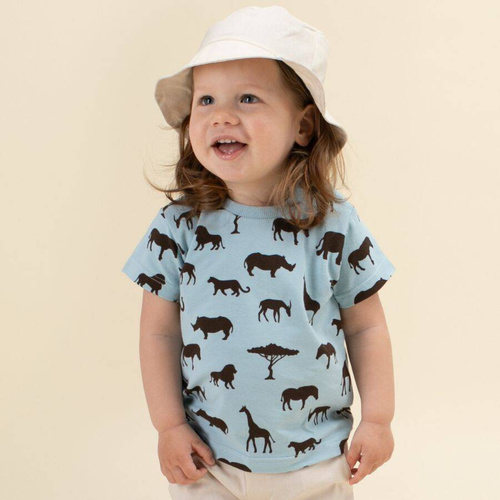Safari Pinokio Koszulka z nadrukiem - afryka niebieski 